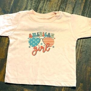 American girl light pink t shirt